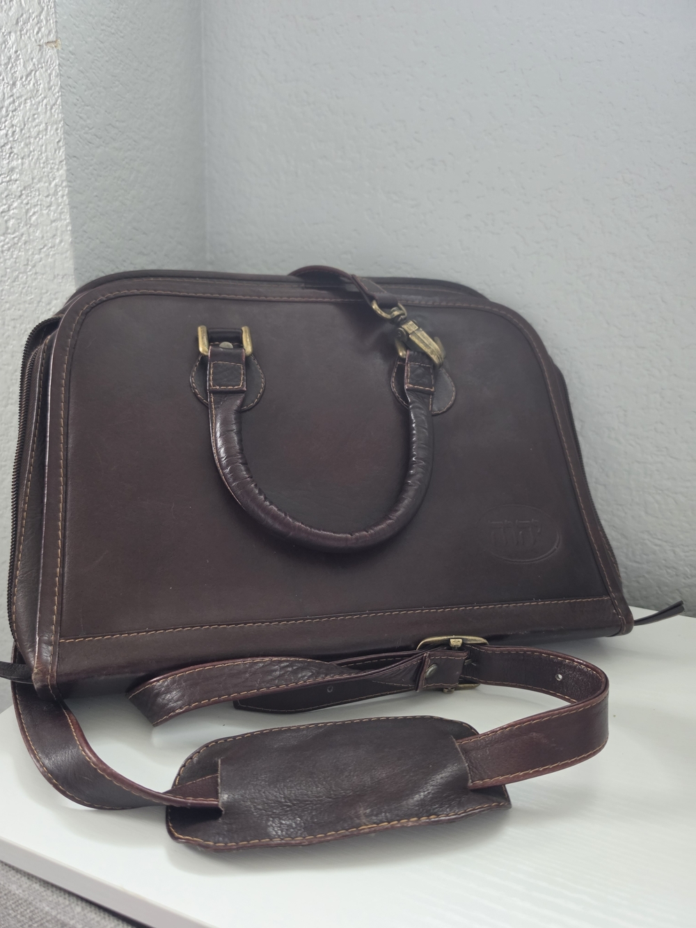 Gilmar Classic Brown Leather Bible Case/Briefcase